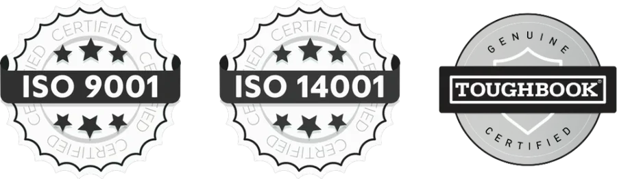 ISO 9001, ISO 14001, Genuine Toughbook Certified