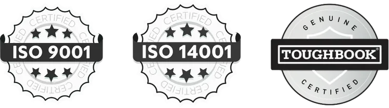 ISO 9001, ISO 14001, Genuine Toughbook Certified