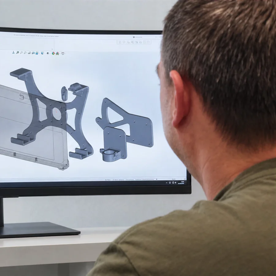 CAD design at the workstation